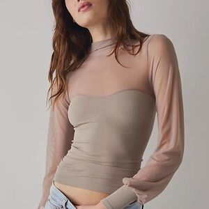 NWOT Free People Light Up Layering Top